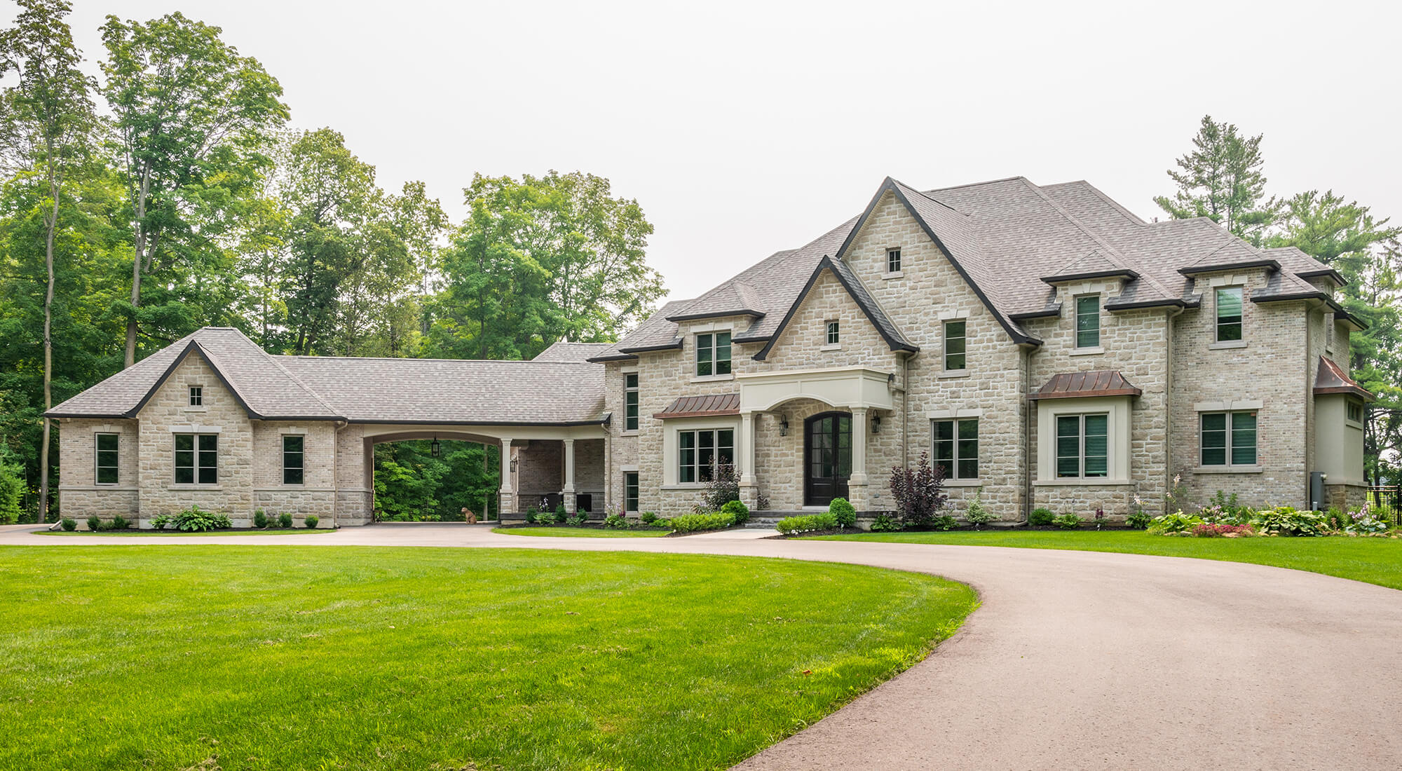 French Country Stone House Exterior Design