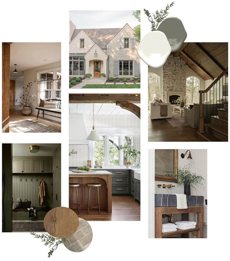 Interior design moodboard