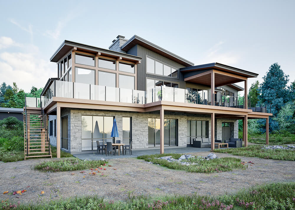 Custom cottage rendering and design